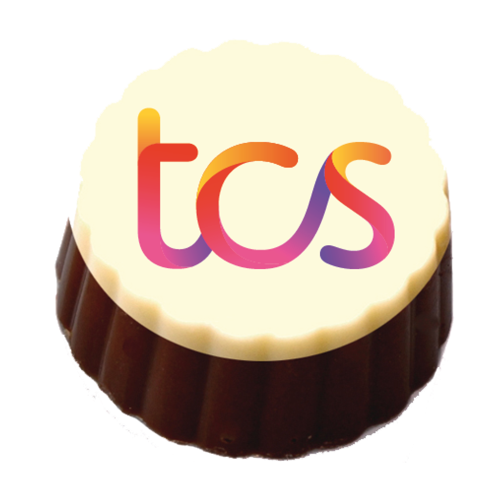 Logobonbons rond chocolade met een logo, logobonbons