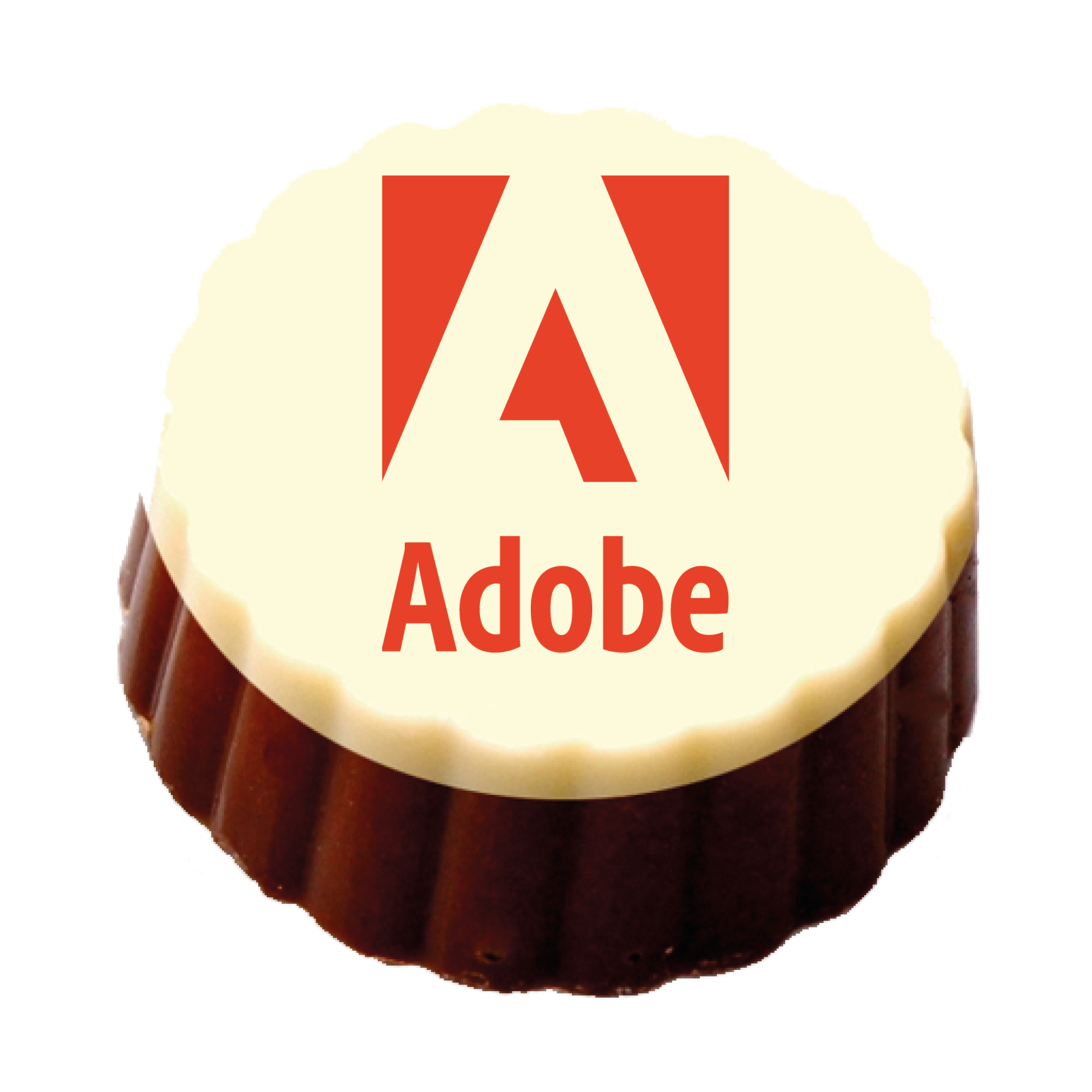 Logobonbons rond chocolade met een logo, logobonbons