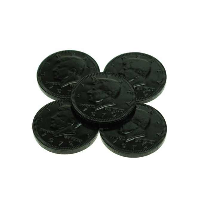 Munt Zwart 38 m Chocolade munt 3,8 cm met logo