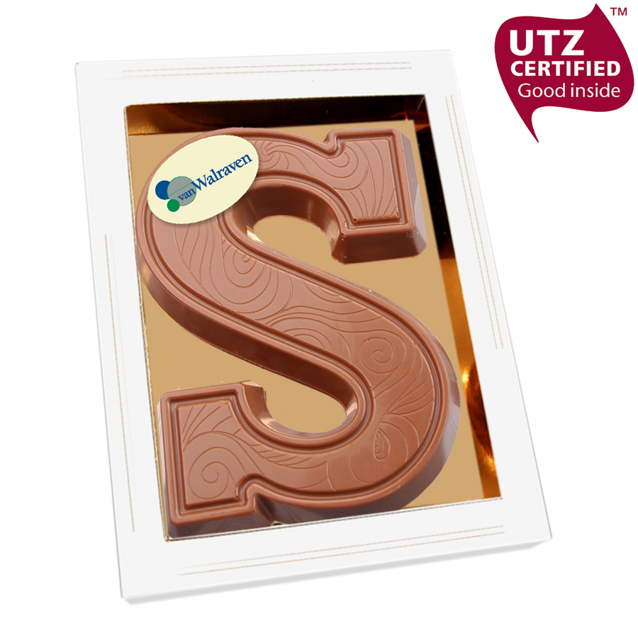 Chocoladeletter S doublet met logo