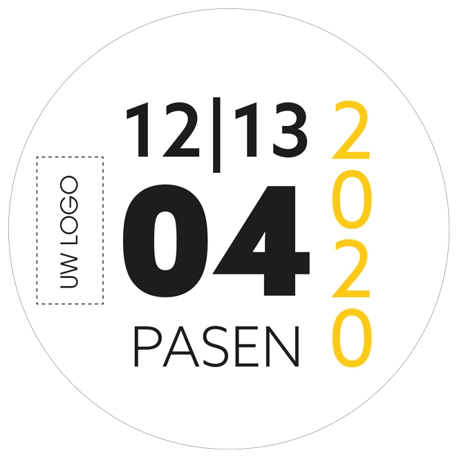 paassticker datum Bio Snoepbeker 275 gram paaseitjes