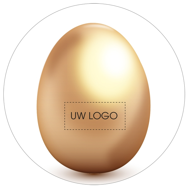 paassticker gouden ei Bio Snoepbeker 275 gram paaseitjes