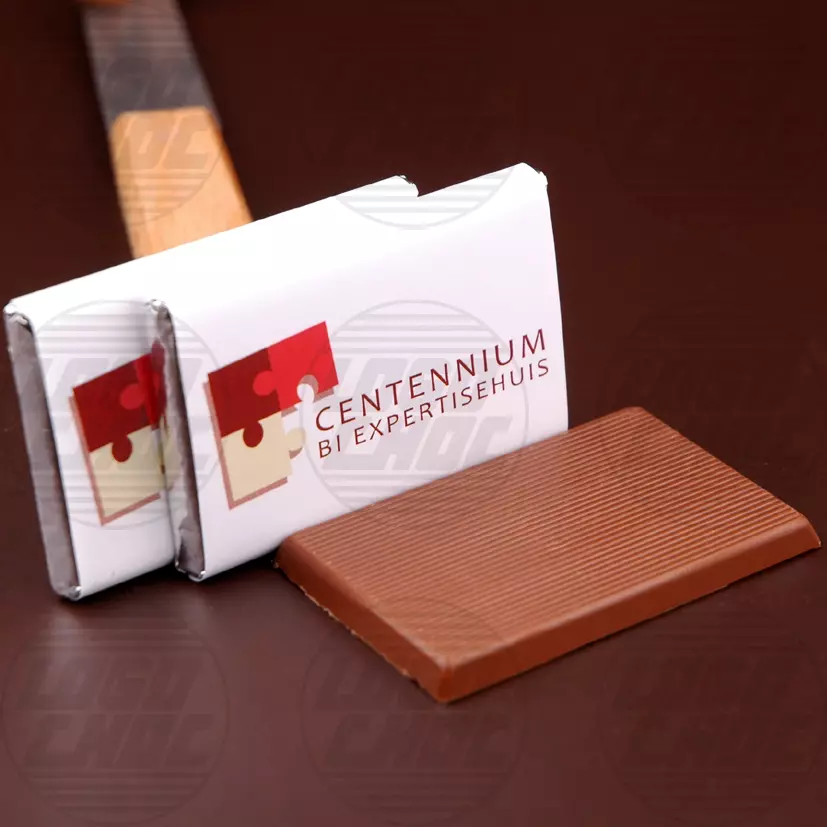 Napolitain chocolaatje, 9 gram met bedrukte wikkel