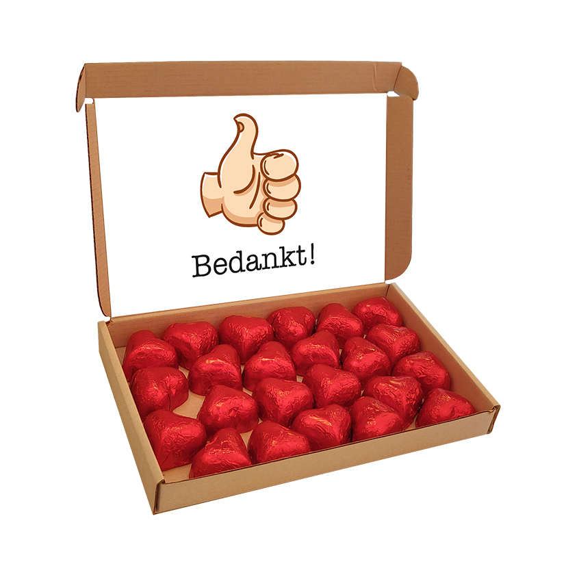 Verzenddoos hartjes bonbons XL