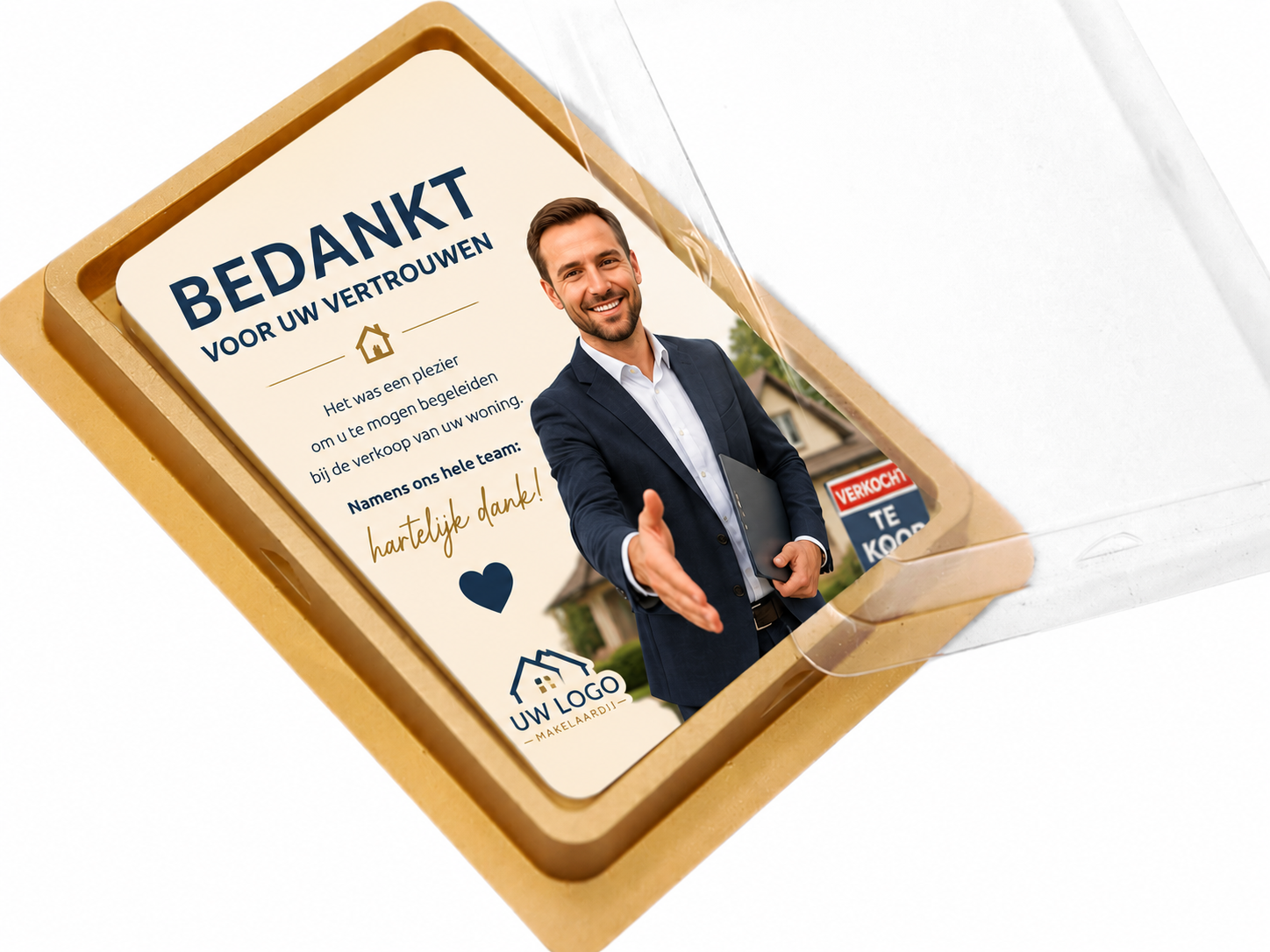 bedankt,chocolade tablet