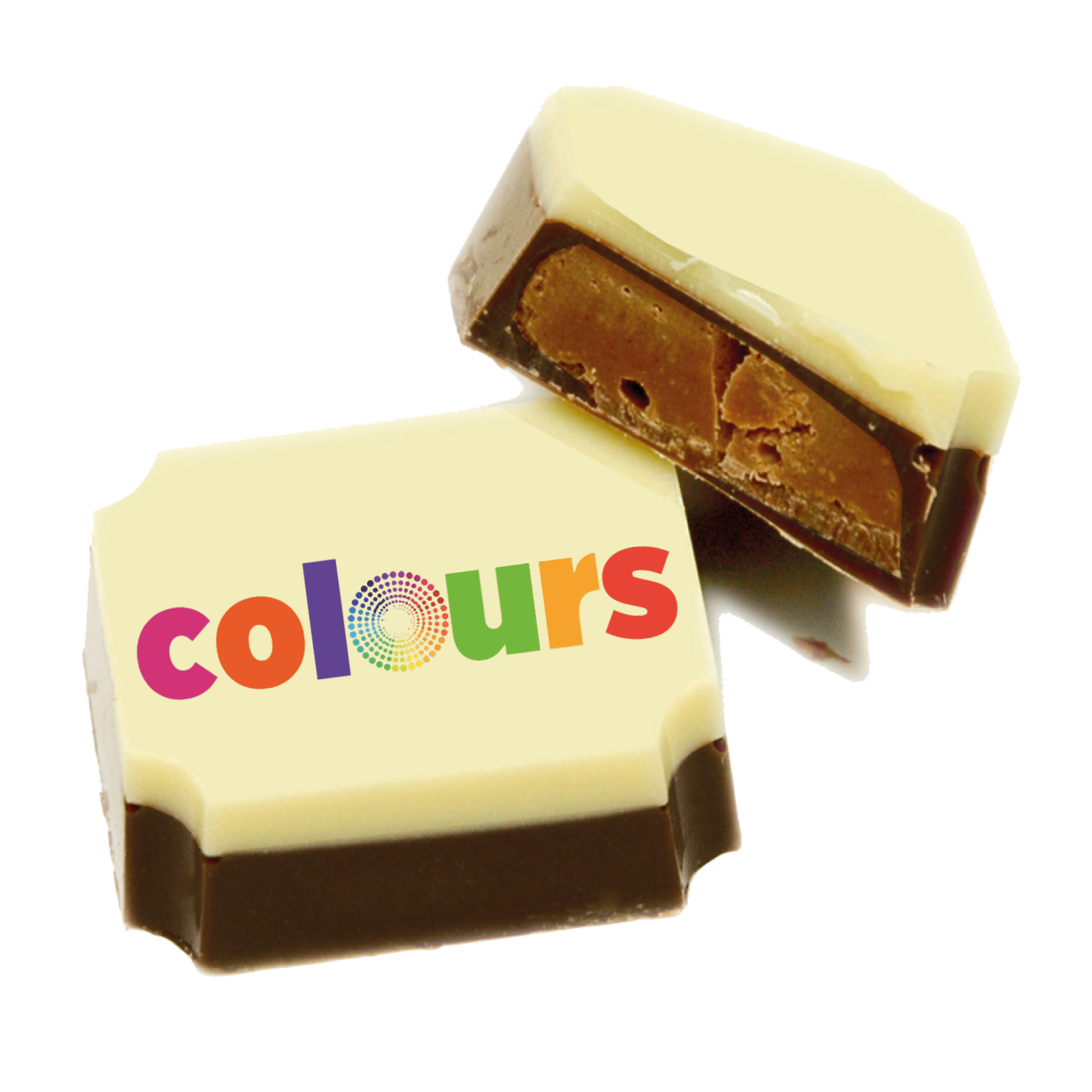 Logobonbons rechthoek chocolade met een logo, logobonbons