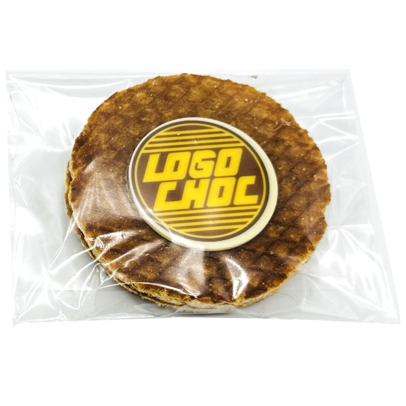 Stroopwafels met chocoladeschildje (groot 1 stuks)