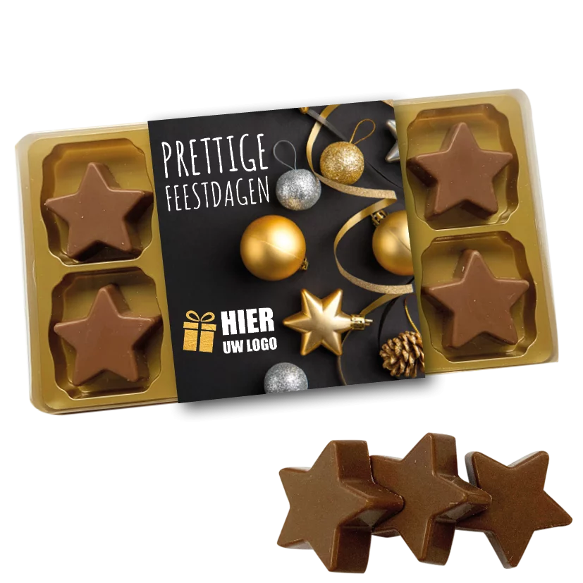 chocolade sterren, sterretjes, sterretjes met logo