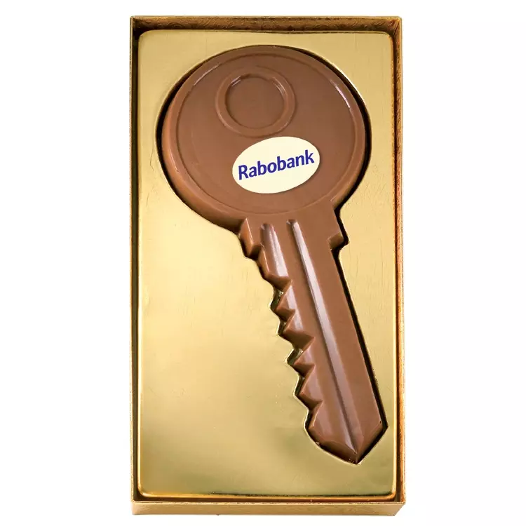 Sleutel 19 cm met logo Chocolade sleutel 19 cm