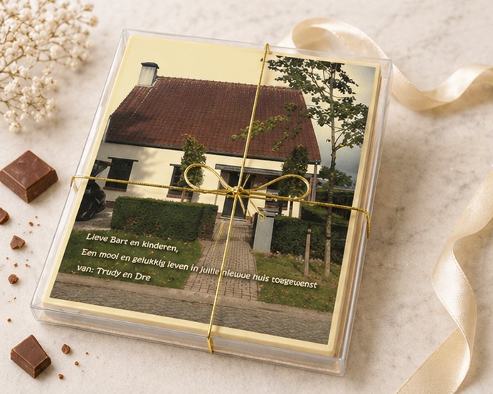 Foto op chocolade tablet A4