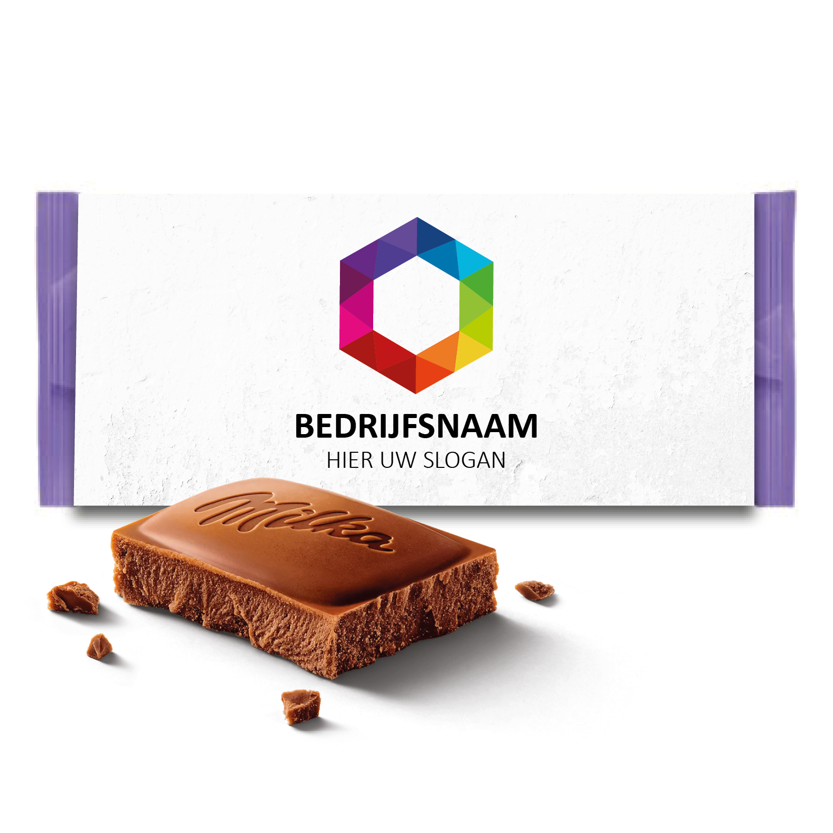 milka chocolade met eigen wikkel