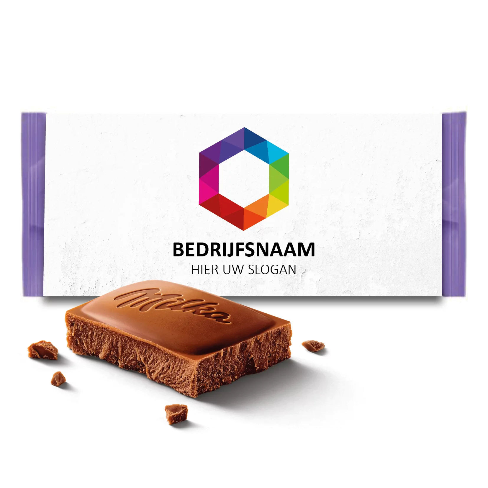 milka chocolade met eigen wikkel