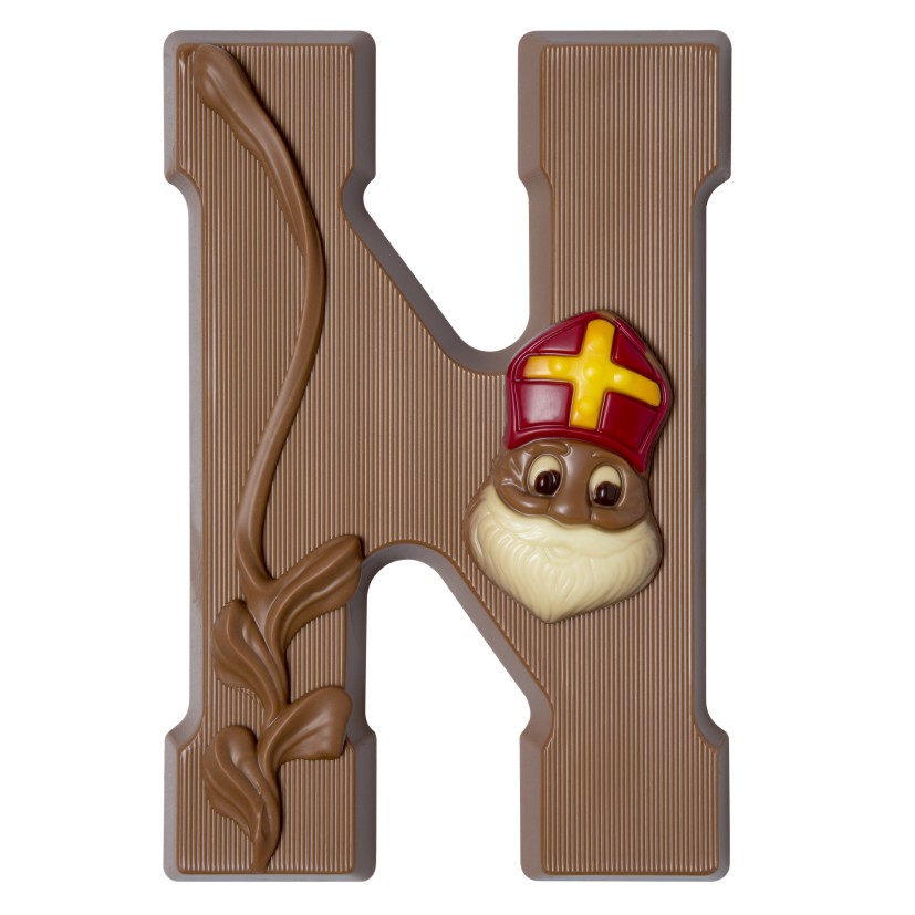 chocoladeletter gedecoreerd