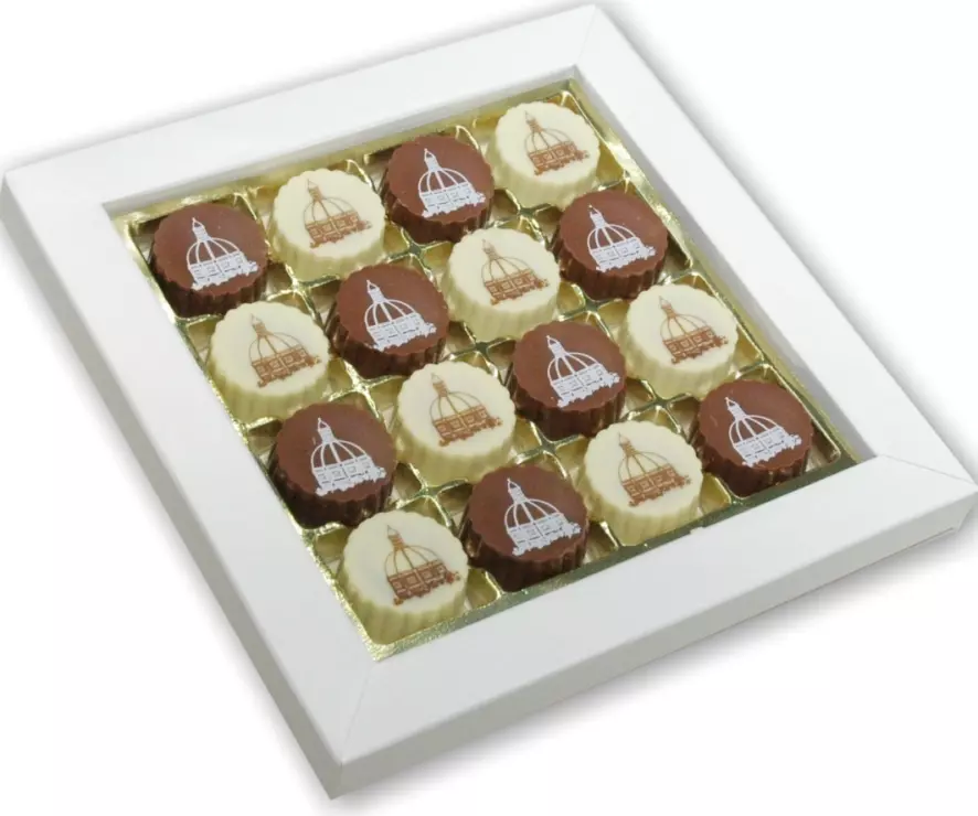 16 logobonbons in geschenkdoos