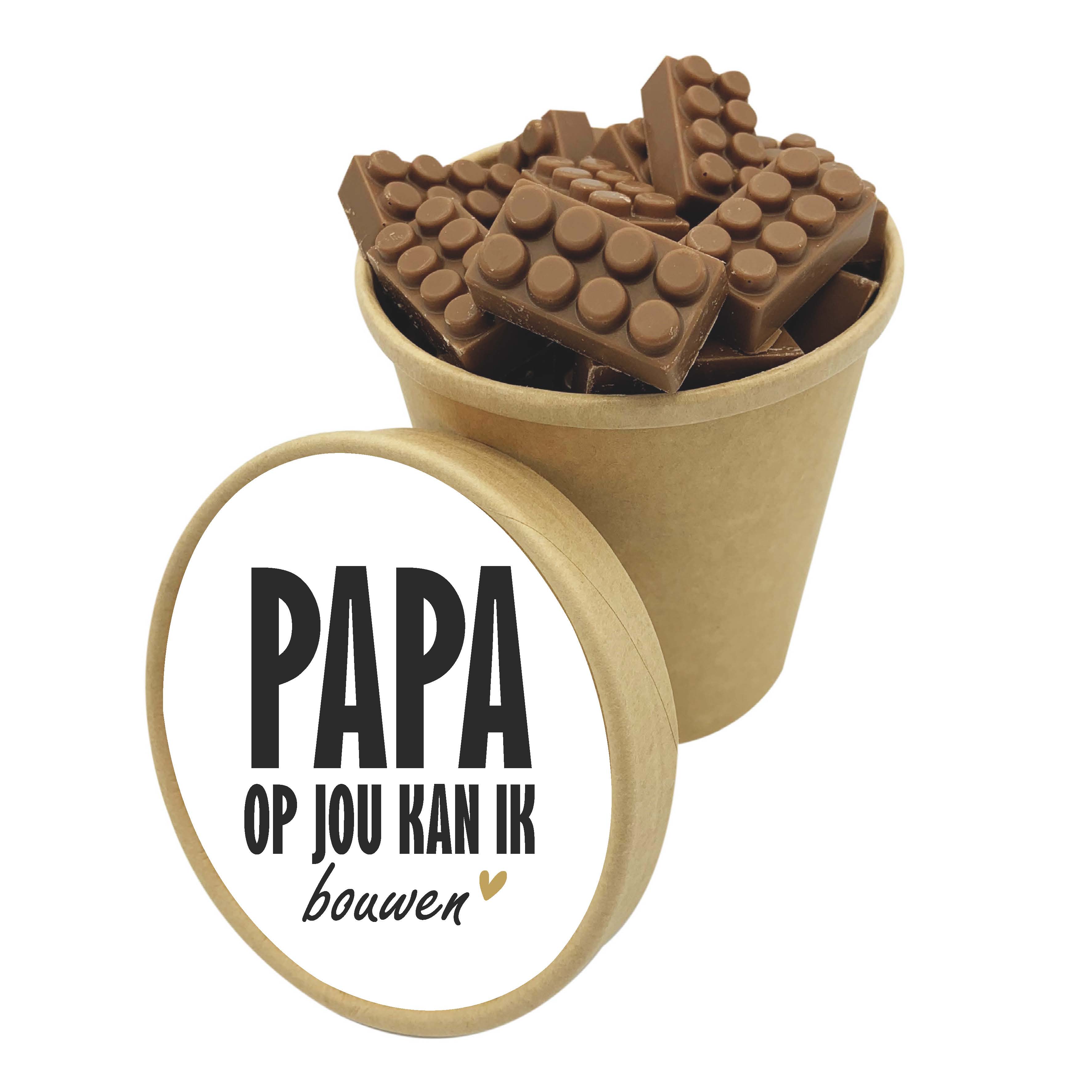 biobeker legoblokjes, bouwblokjes met logo