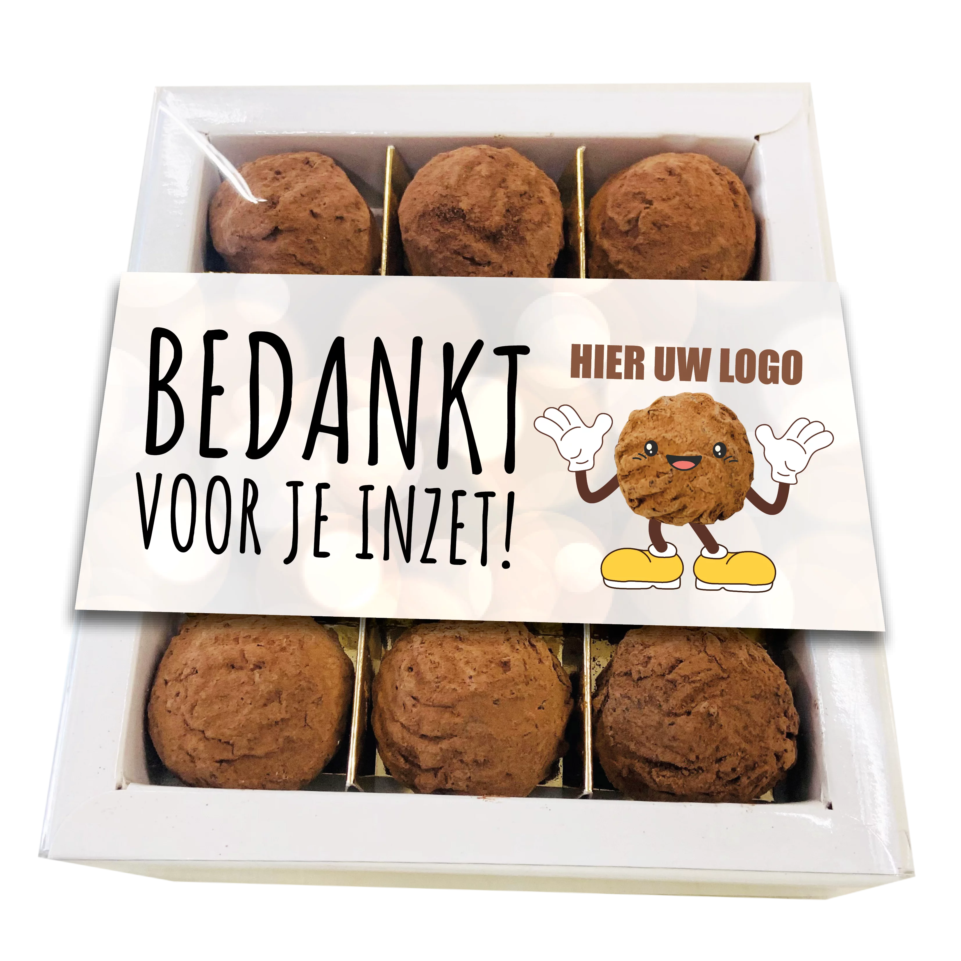 Truffel chocolade met een logo