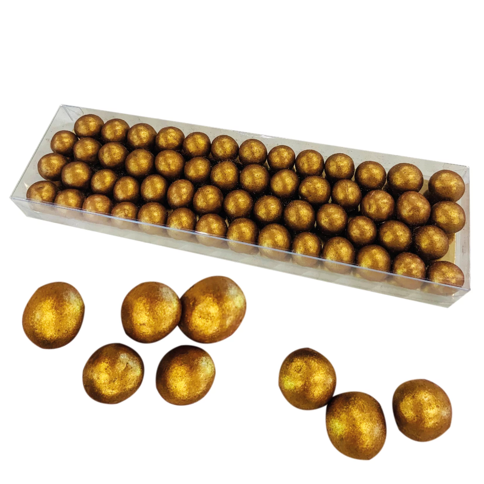 SINT Geschenkdoosje GROOT met gouden chocolade crispy parels - inclusief banderol