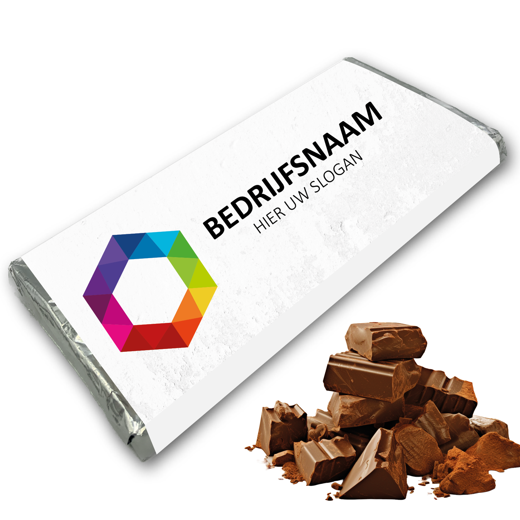 chocolade reep met eigen wikkel