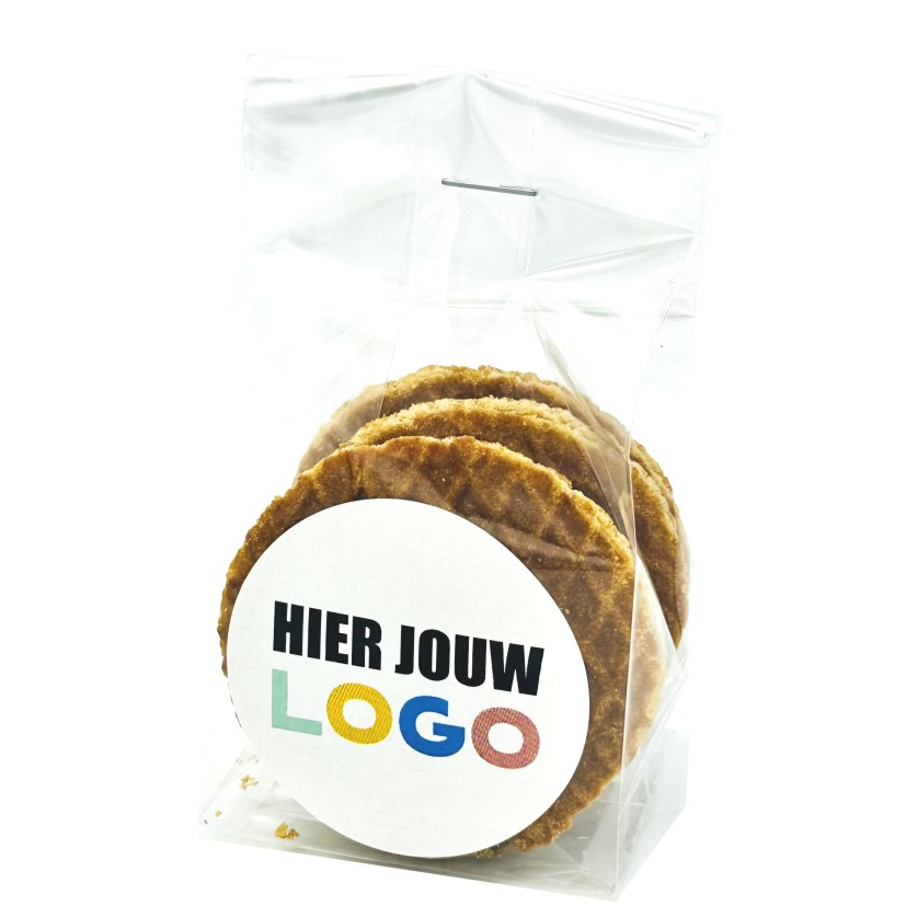 Stroopwafels met logostickertje, klein 3 