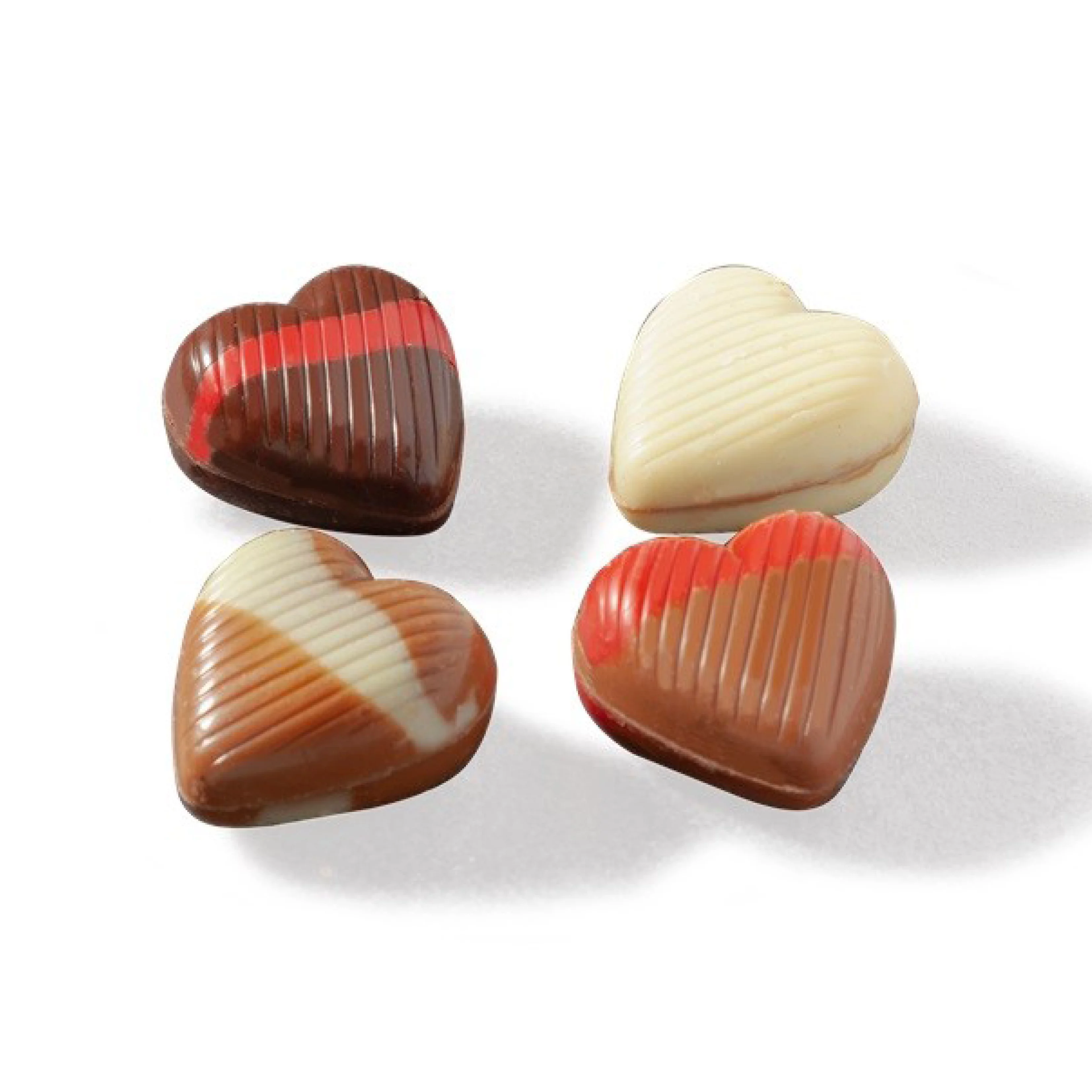 praline hartjes, chocoladehartjes, chocolade met een logo