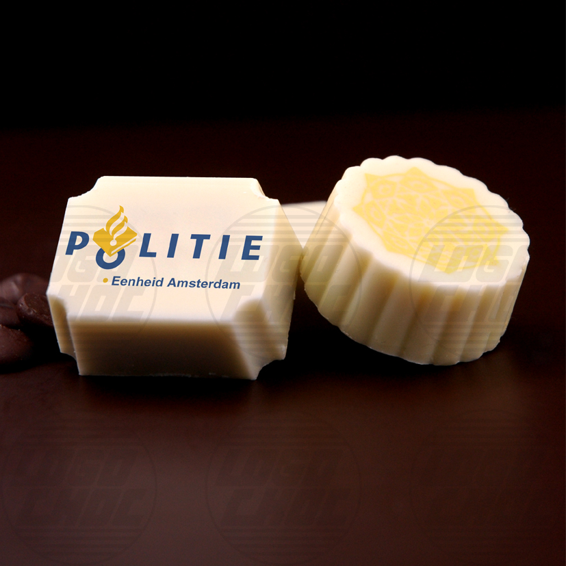 Logopastilles witte chocolade