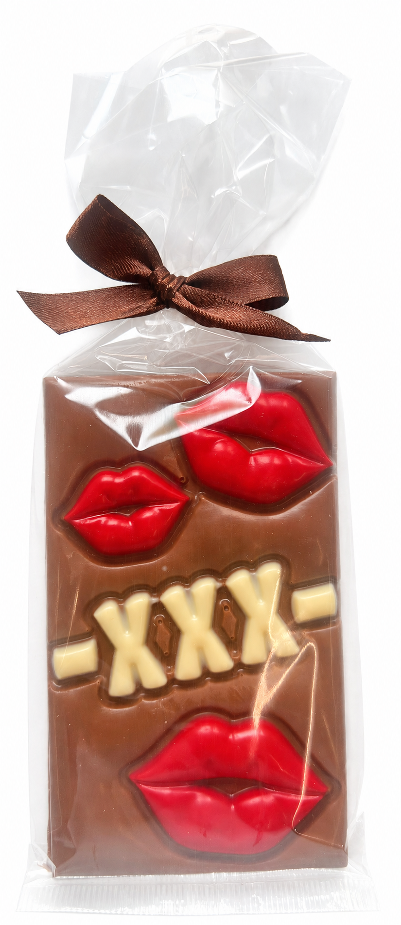 Chocolade tablet "KISSES" inclusief logosticker 