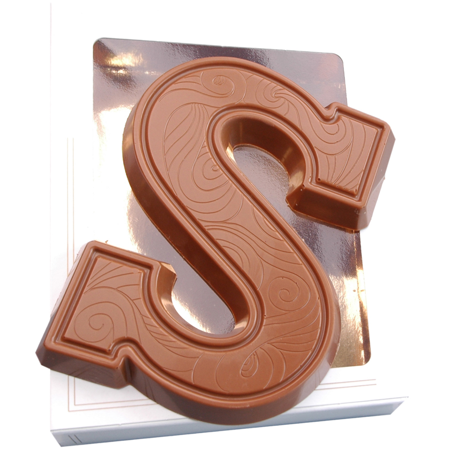 Chocoladeletter S doublet van 165 gram