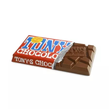 Tony's Chocolonely Melk chocoladereep, 180 gram