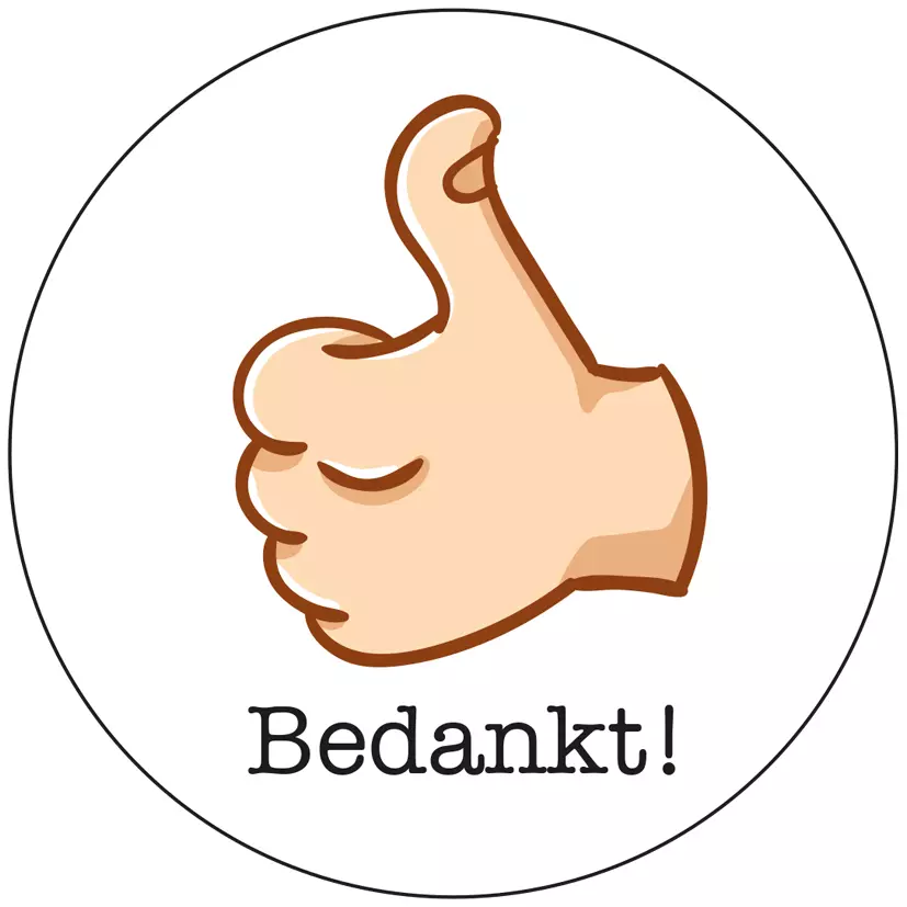 Bedankt Bio snoepbeker 250 gram hartjes
