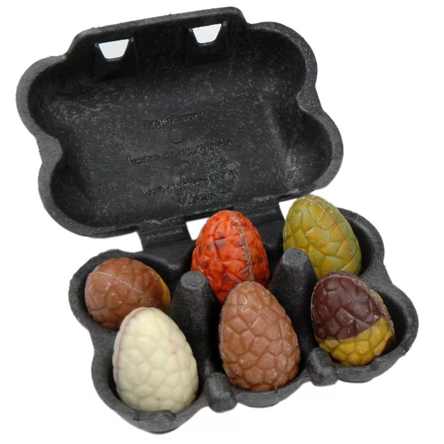 biologisch doosjes met bonboneitjes zwart