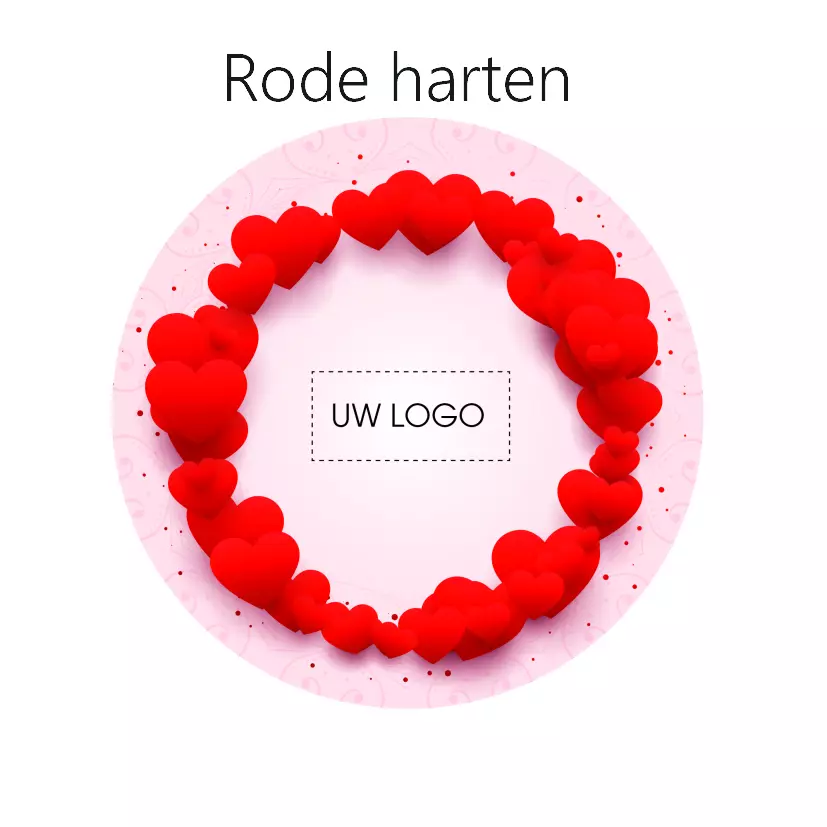 Valentijn_rode_harten Bio snoepbeker 250 gram hartjes