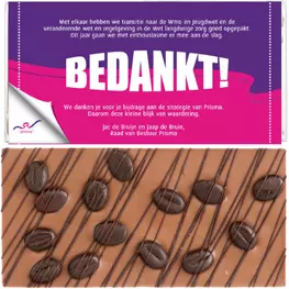 Heerlijke chocoladerepen met wikkel voor personeel