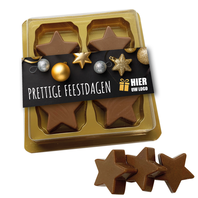 chocolade sterren, sterretjes, sterretjes met logo