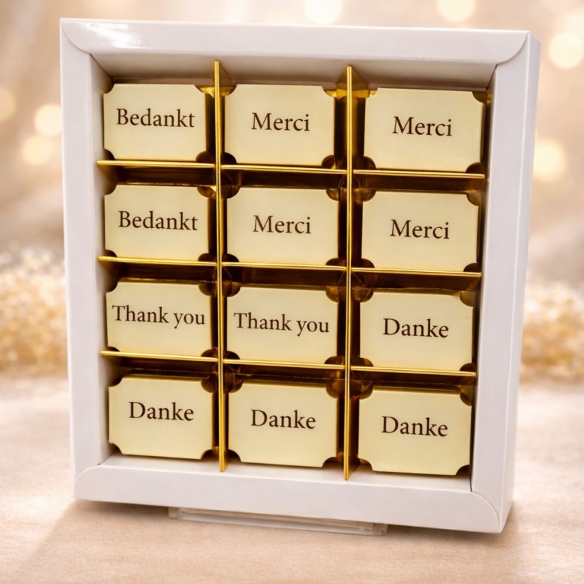 12 logobonbons in geschenkdoos
